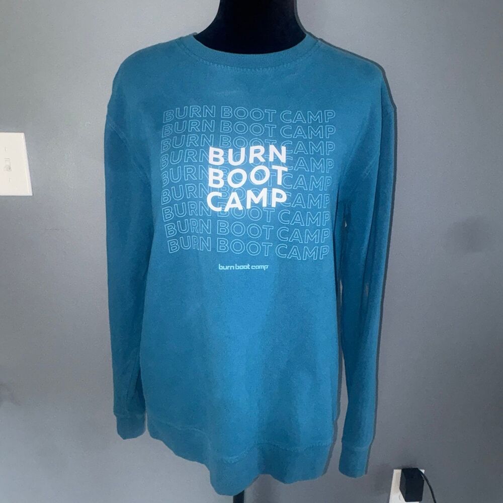 Burn Boot Camp Athletic Sweatshirt Long Sleeve Crewneck Pullover Women’s Small